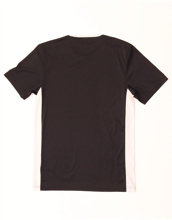 Adidas Mens Climalite T-Shirt Top Small Black Colourblock Polyester