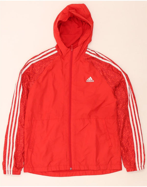 Adidas Veste de survêtement à capuche pour garçon 15-16 ans Rouge à pois Polyester
