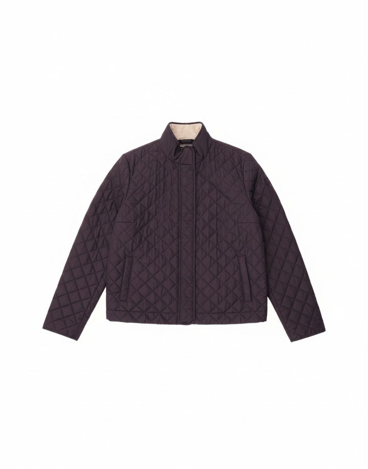TOMMY HILFIGER Womens Quilted Jacket UK 14 Medium Navy Blue Polyester Vintage Tommy Hilfiger and Second-Hand Tommy Hilfiger from Messina Hembry 