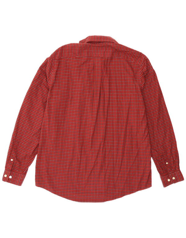 Eddie Bauer Camicia da uomo in flanella dalla vestibilità comoda, grande cotone a quadri bordeaux