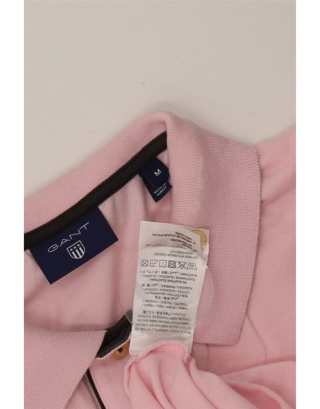 GANT Mens Polo Shirt Medium Pink Cotton
