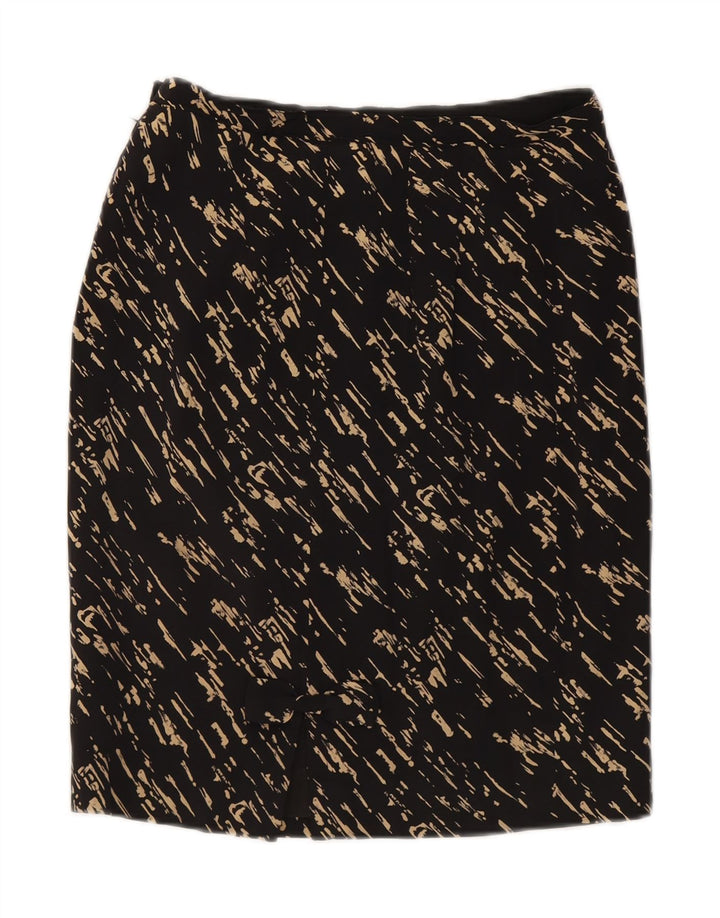 VINTAGE Womens Abstract Pattern Pencil Skirt W27 Small Black Vintage Vintage and Second-Hand Vintage from Messina Hembry 