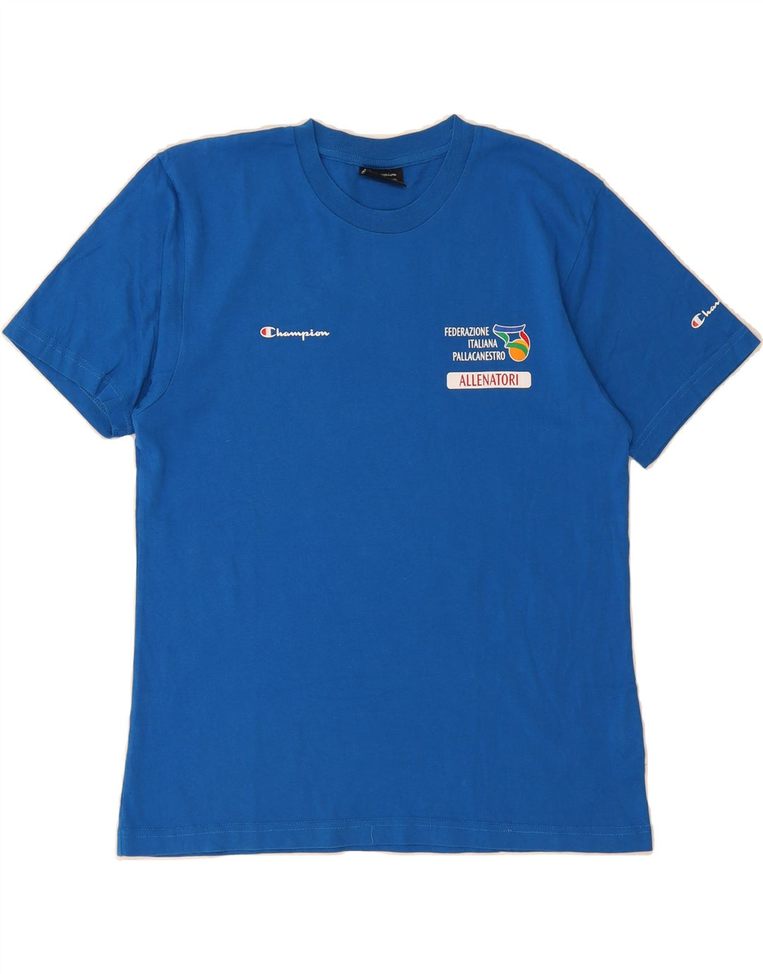 CHAMPION Mens Graphic T-Shirt Top Medium Blue Cotton Vintage Champion and Second-Hand Champion from Messina Hembry 