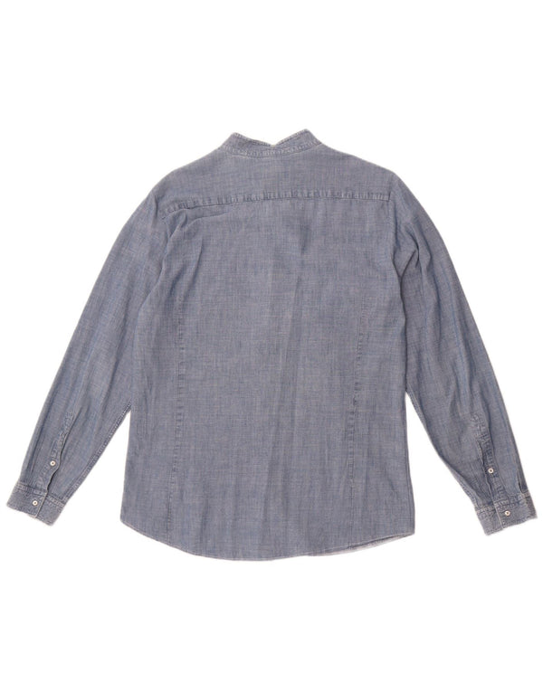 Mauro Grifoni  Mens Denim Shirt Size 42 16 1/2 Large Blue
