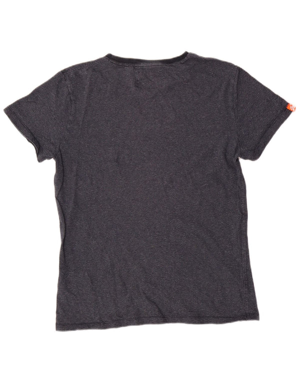 Superdry Mens T-Shirt Top Large Navy Blue Cotton