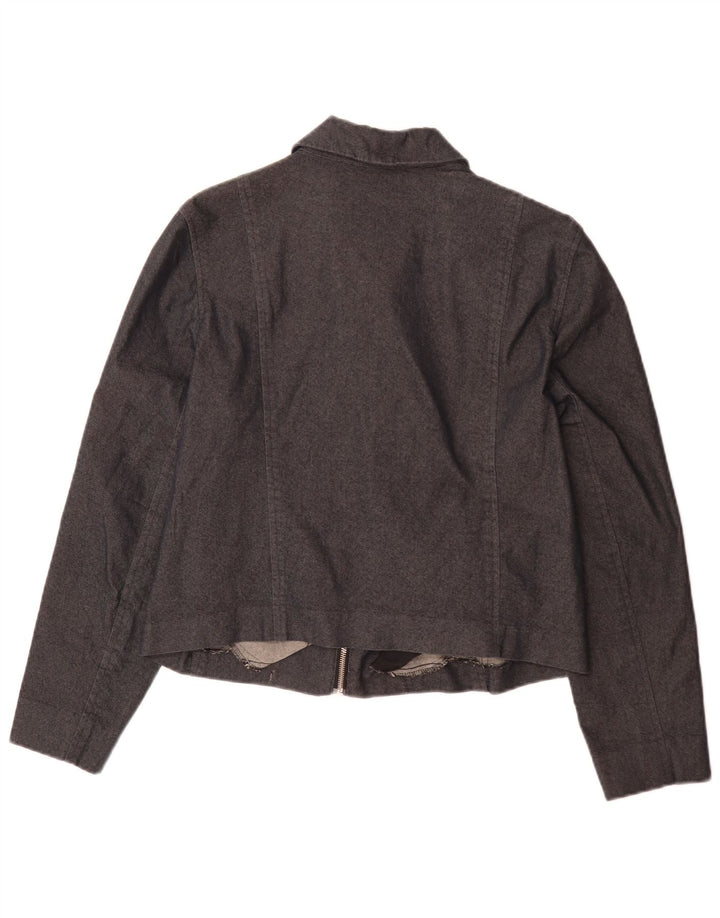 Giubbotto bomber da donna Ralph Lauren UK 14 grande cotone grigio