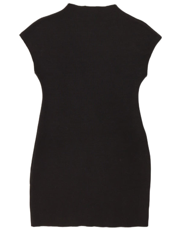 Zara Womens Bodycon Dress UK 14 Large Black Viscose