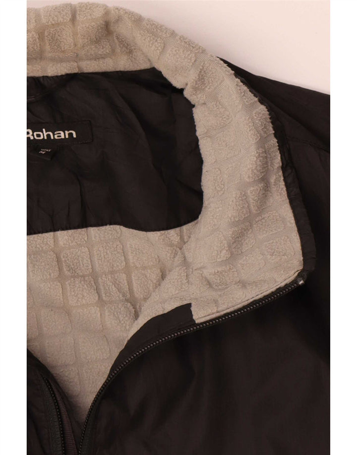Rohan Mens Bomber Jacket UK 38 Medium Black Polyester