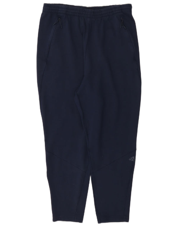 Adidas Dame træningsdragt Bukser UK 14 Large Navy Blue Rayon