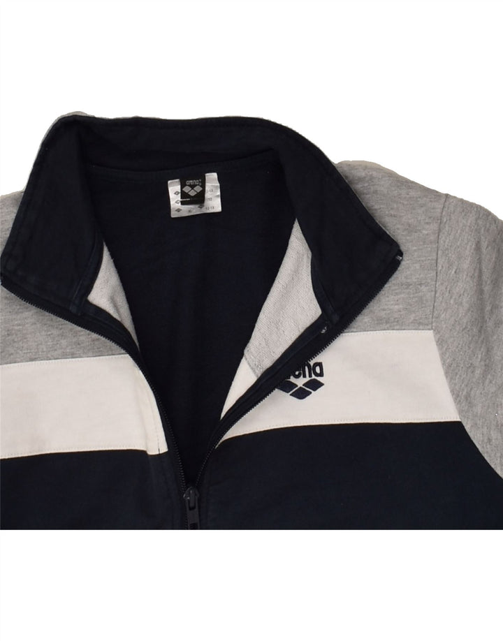 ARENA Boys Tracksuit Top Jacket 11-12 Years Grey Colourblock | Vintage Arena | Thrift | Second-Hand Arena | Used Clothing | Messina Hembry 