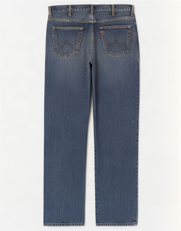 Wrangler Masculino Texas Straight Jeans W36 L32 Azul Algodão