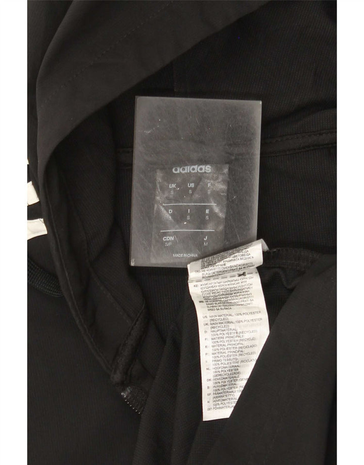 Adidas Træningsdragt med hætte til mænd, lille, sort polyester