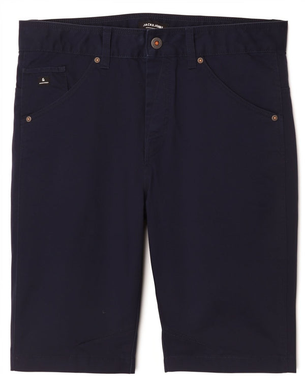 Jack & Jones Mens Chino Shorts Large W34 Navy Blue Polyester