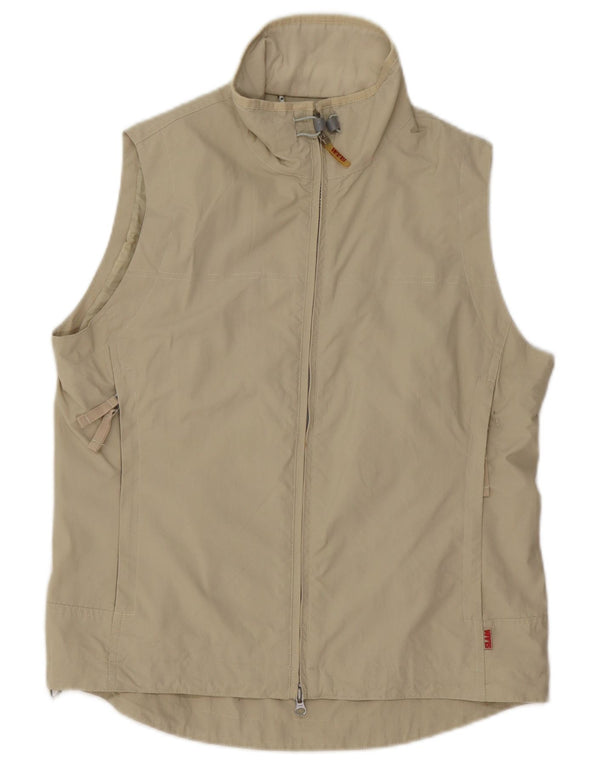 Slam Mens Sleeveless Tracksuit Top Jacket Medium Beige Nylon