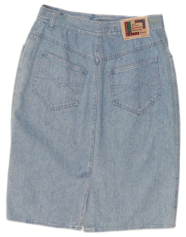 Persona Womens Denim Skirt Size 21 Medium W30 Blue Cotton