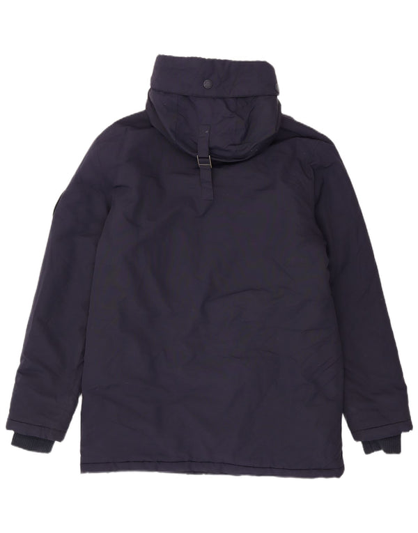 Męska kurtka parka z kapturem Superdry UK 40, duża, granatowa, nylonowa