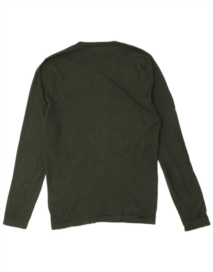 Zara Mens Top Long Sleeve Small Green