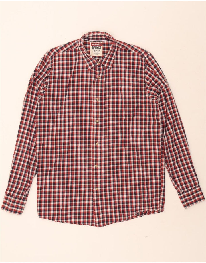 WRANGLER Mens Flannel Shirt Medium Multicoloured Check Cotton Vintage Wrangler and Second-Hand Wrangler from Messina Hembry 