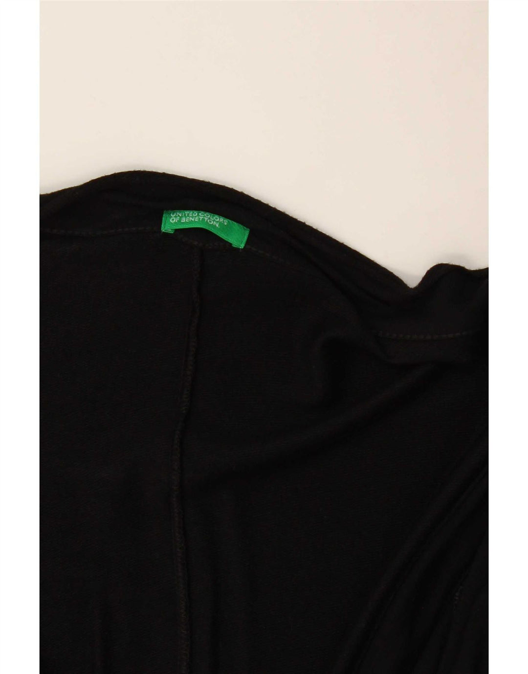 Benetton Womens Asymmetric Cardigan Sweater UK 12 Medium Black
