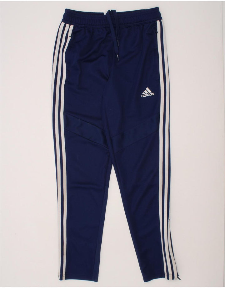 ADIDAS Boys Tracksuit Trousers 11-12 Years  Navy Blue Polyester Vintage Adidas and Second-Hand Adidas from Messina Hembry 
