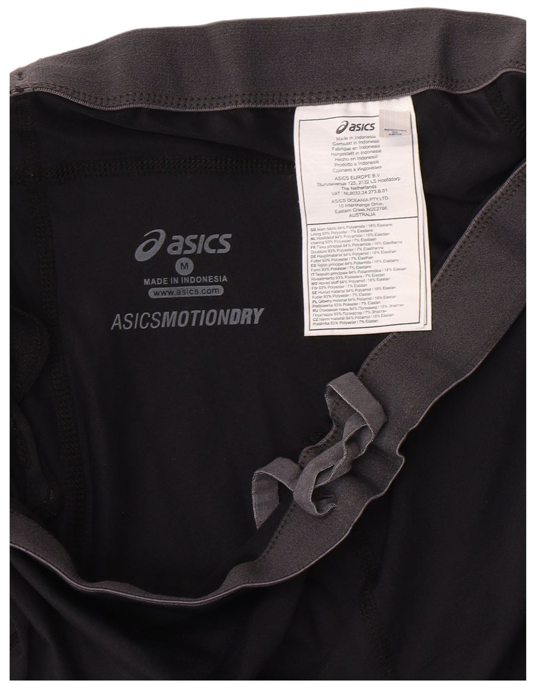 Asics Womens Graphic Capri Tracksuit Trousers UK 12 Medium  Black Polyamide