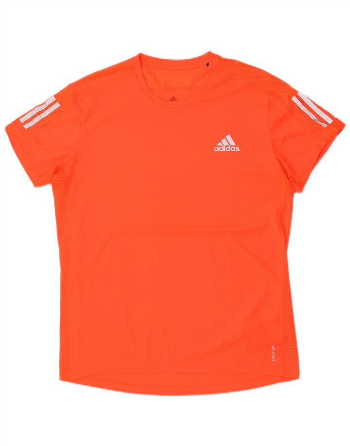 Adidas Herre Aeroready T-Shirt Top Medium Orange Polyester