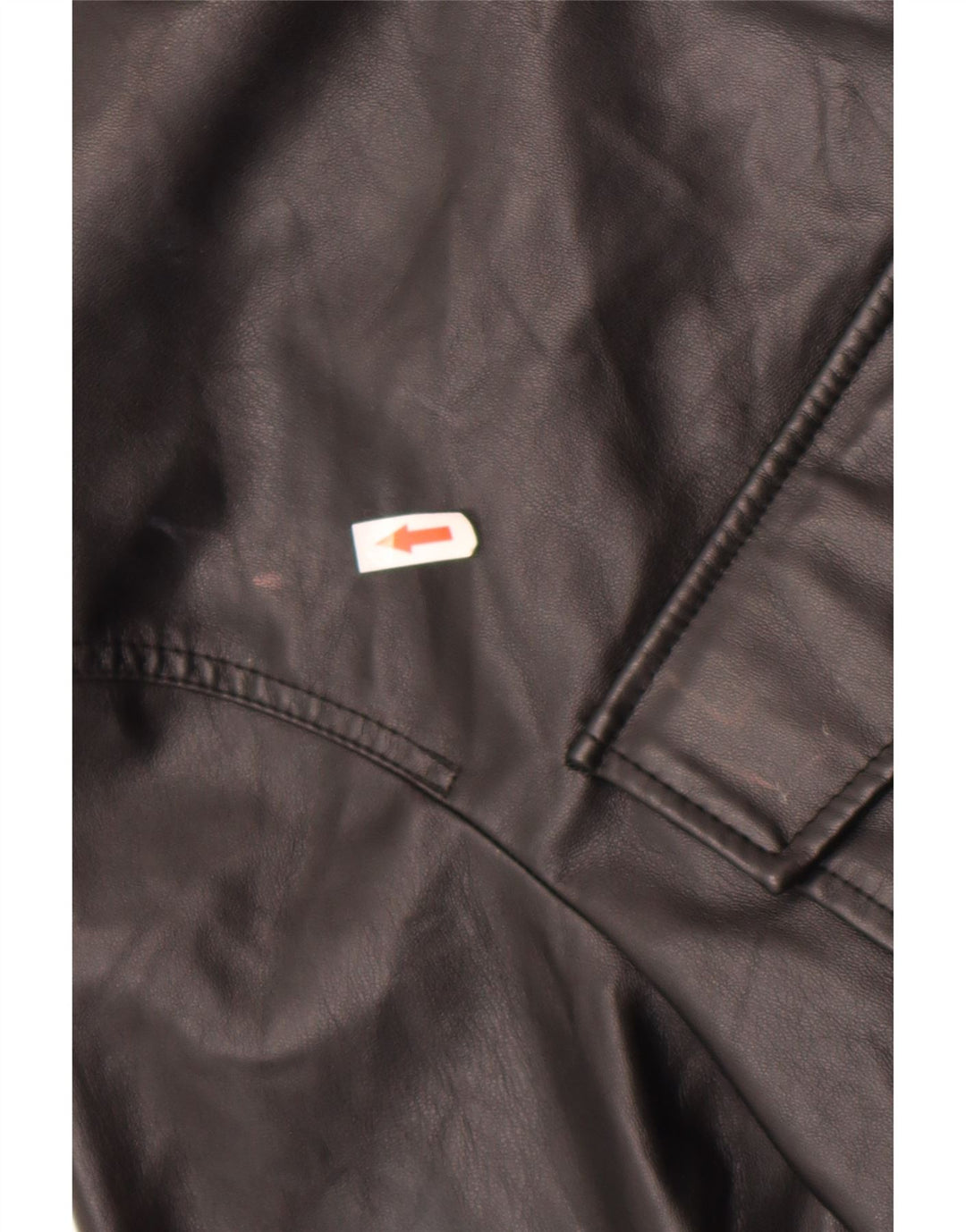 Zara Womens Faux Leather Shirt UK 14 Medium Black Polyester