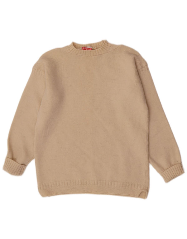 Bridgedale Jersey de cuello redondo para hombre EU 38 Small Beige Lana