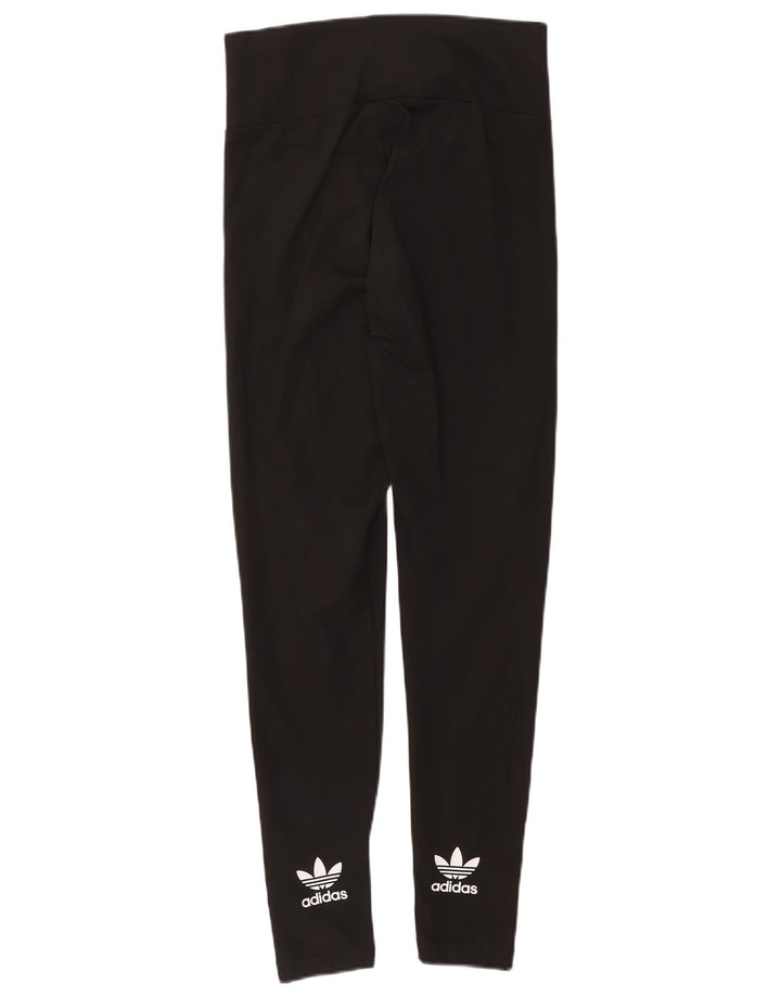 Adidas Dame Grafiske Leggings UK 14 Large Sort Polyester