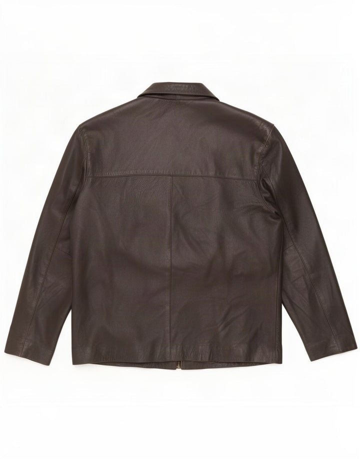 MONTANA Mens Leather Jacket UK 40 Large Brown
