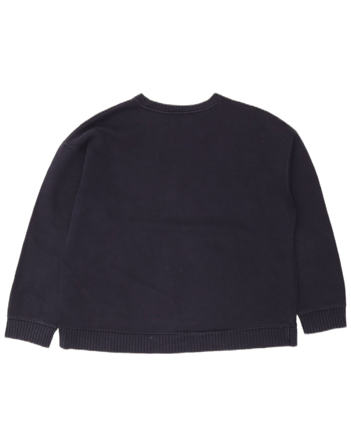ZARA Womens Oversized Sweatshirt Jumper UK 14 Medium Navy Blue
