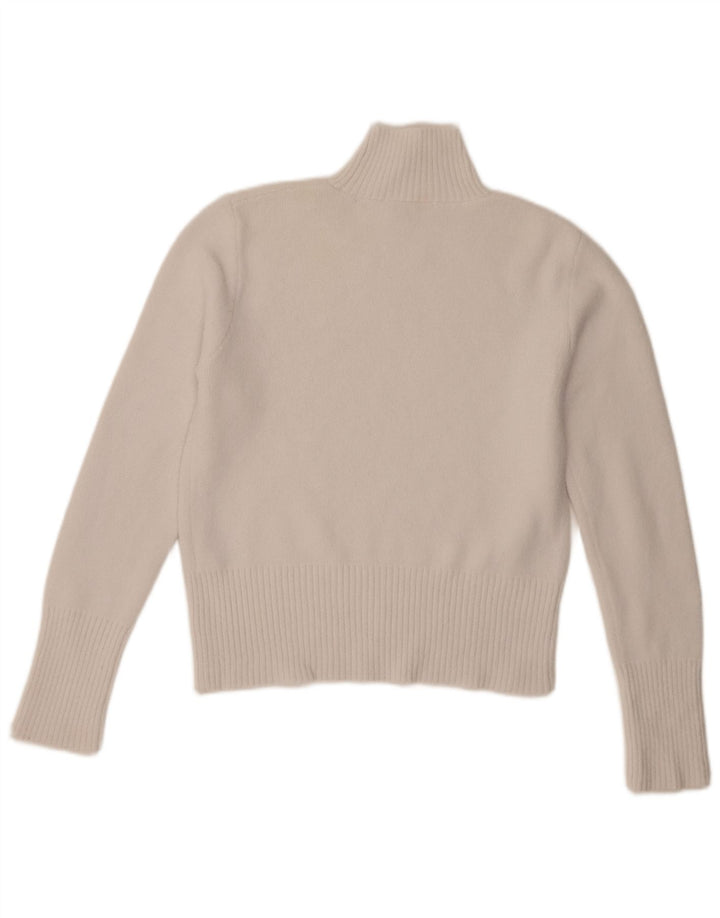 Zara Womens Turtle Neck Jumper Sweater UK 12 Medium White Nylon