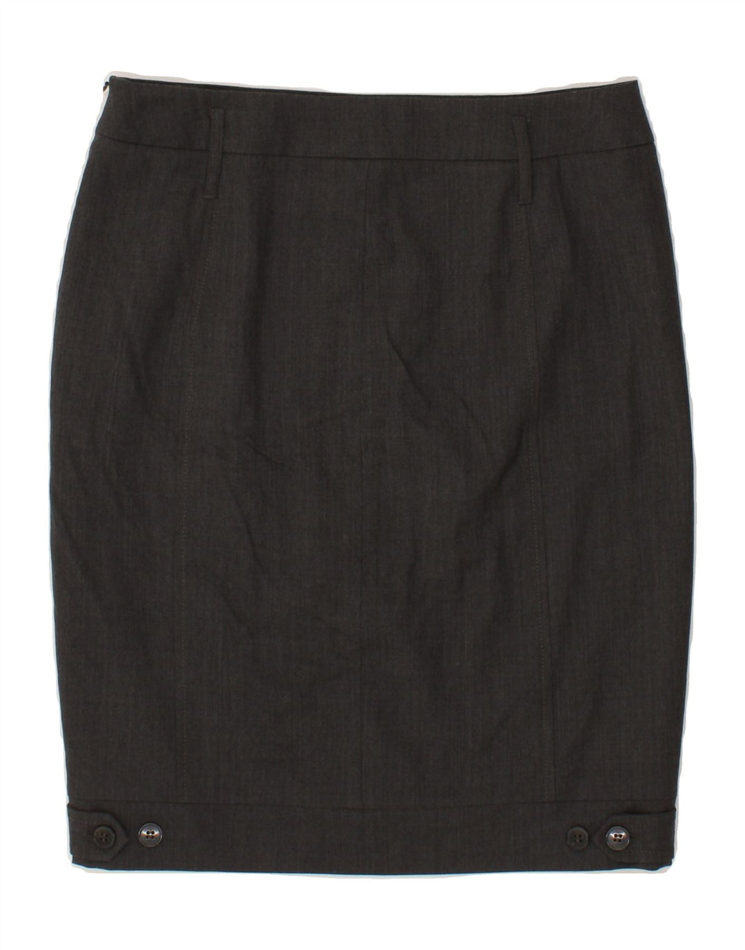 MAX MARA Womens Weekend Pencil Skirt UK 12 Medium W30  Grey Virgin Wool Vintage Max Mara and Second-Hand Max Mara from Messina Hembry 