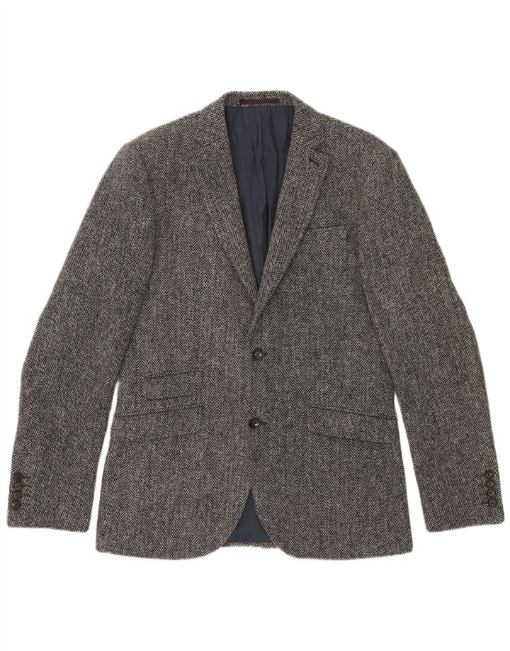 Next Jachetă blazer pentru bărbați cu 2 nasturi UK 38 Medium Gri Chevron