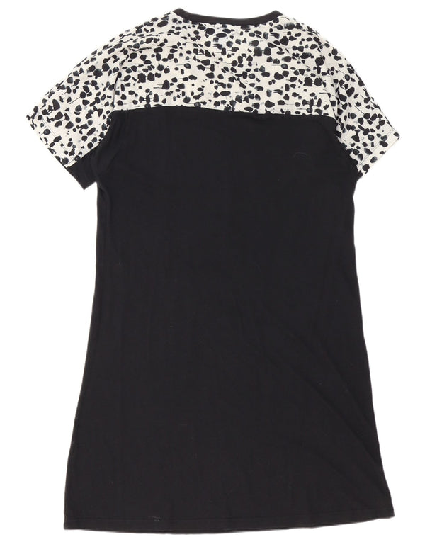Adidas Γυναικείο T-Shirt Φόρεμα UK 8 Small Black Animal print