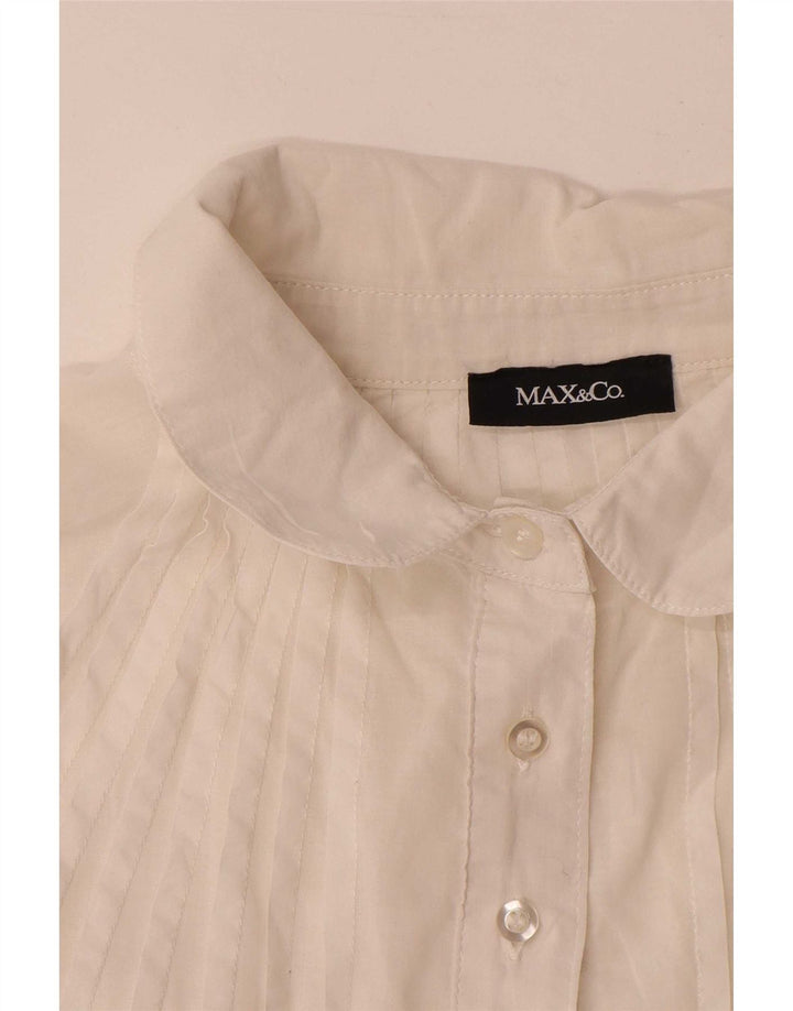 Top camicetta da donna Max & Co. UK 14 grande bianco