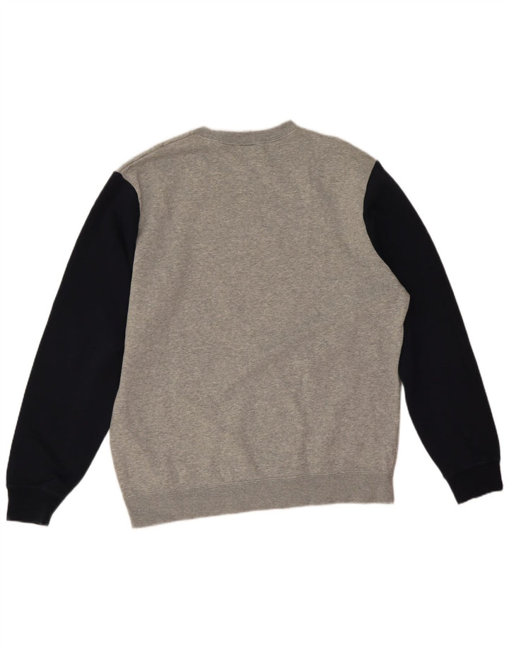 Nike Mens Graphic Sweatshirt Jumper Medium Grey Colourblock Cotton
