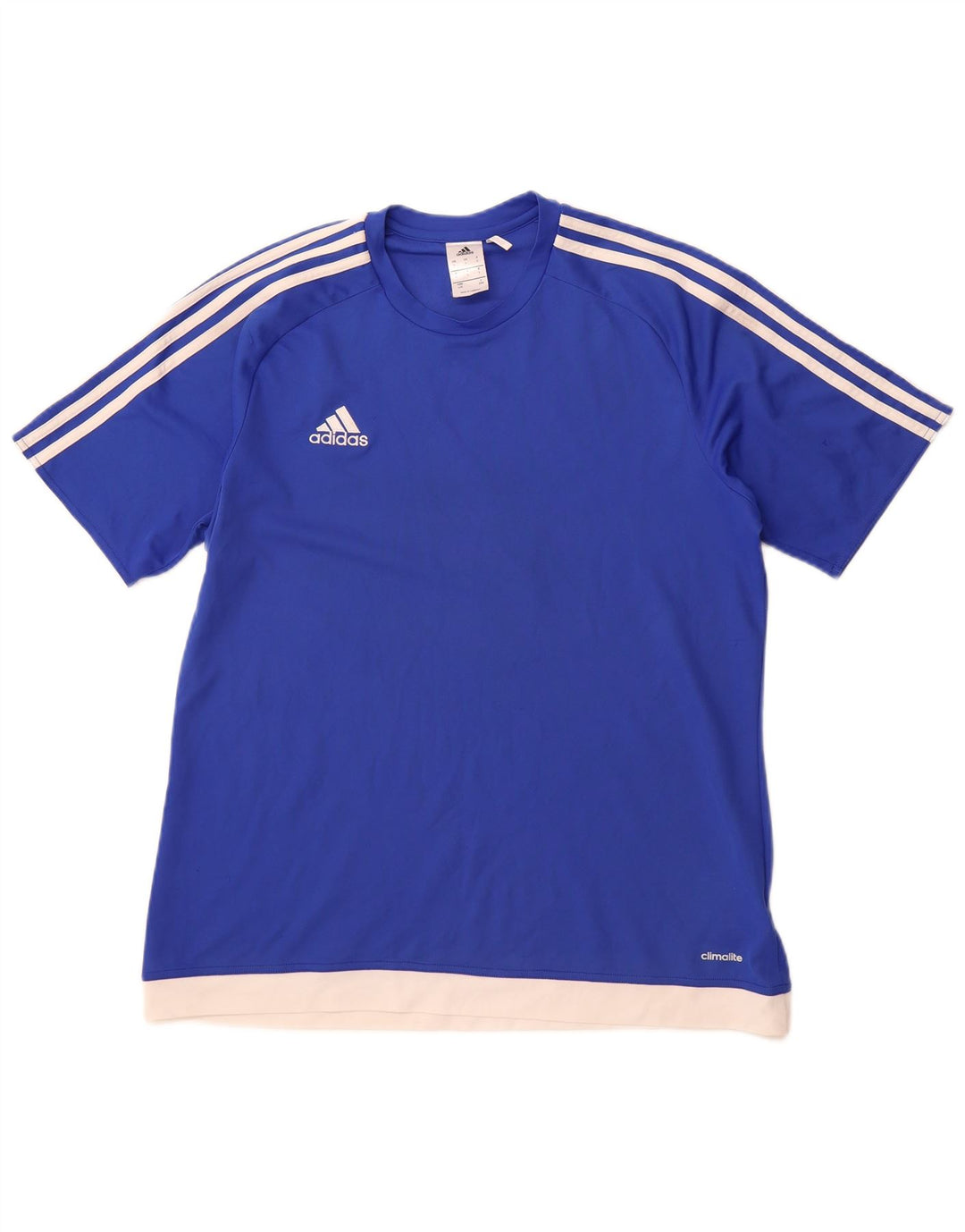ADIDAS Mens Climalite T-Shirt Top Large Blue Polyester