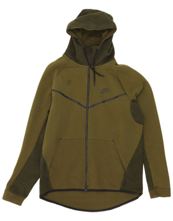 Nike Mens Zip Hoodie Sweater Medium Khaki Camouflage Cotton