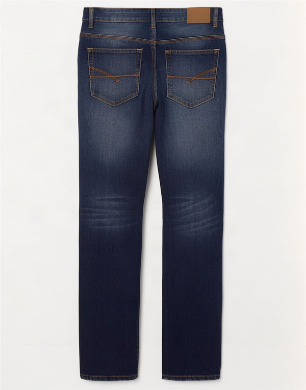 Jeans dritti da uomo vestibilità regolare French Connection W34 L32 cotone blu navy