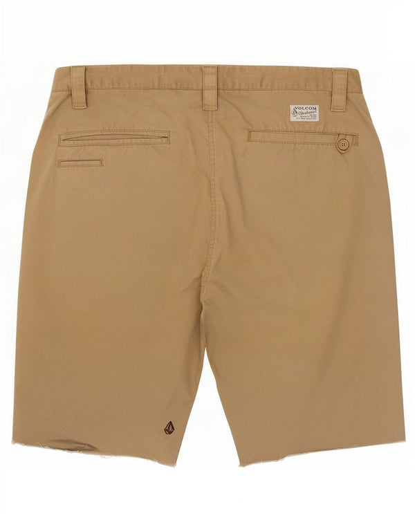Męskie spodenki robocze Chino Volcom W34, duże, brązowe, bawełniane