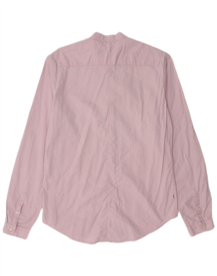 Levi's Mens Slim Fit Shirt Medium Pink Spotted Cotton