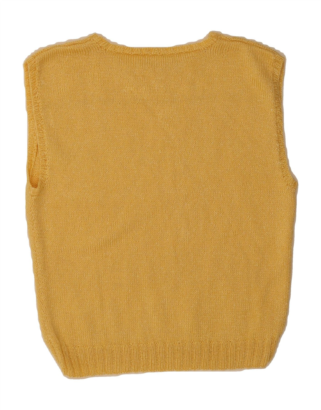 VINTAGE Womens Vest Tank Top UK 14 Medium Yellow Vintage Vintage and Second-Hand Vintage from Messina Hembry 