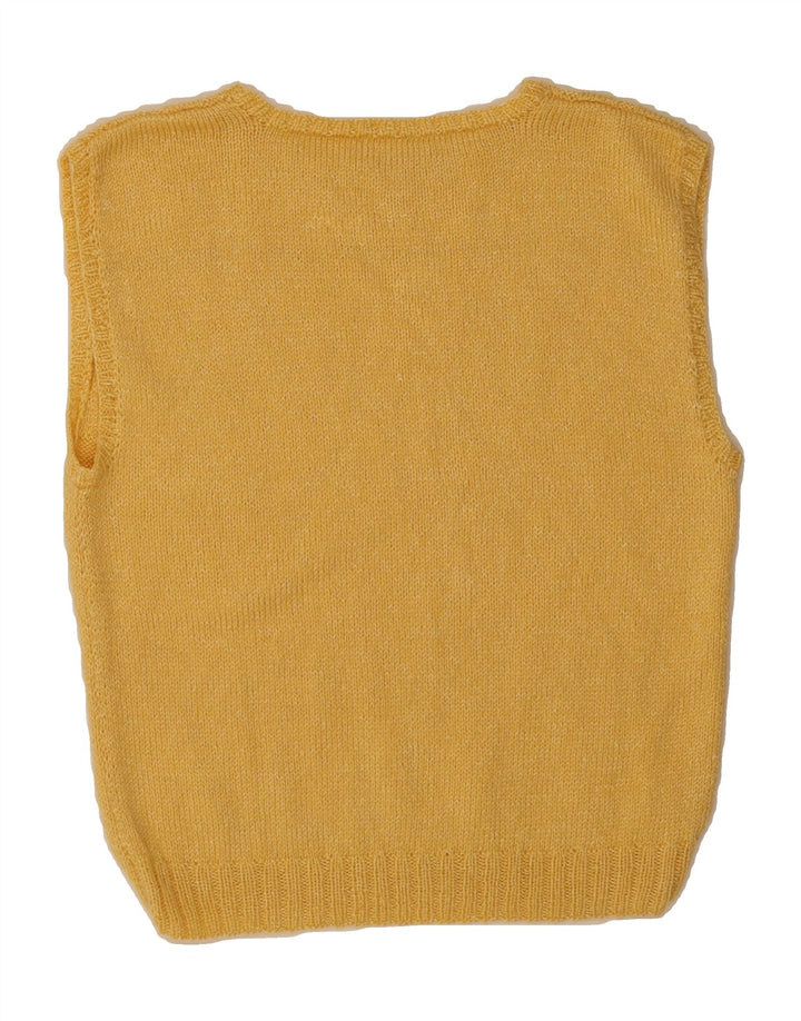 VINTAGE Womens Vest Tank Top UK 14 Medium Yellow Vintage Vintage and Second-Hand Vintage from Messina Hembry 