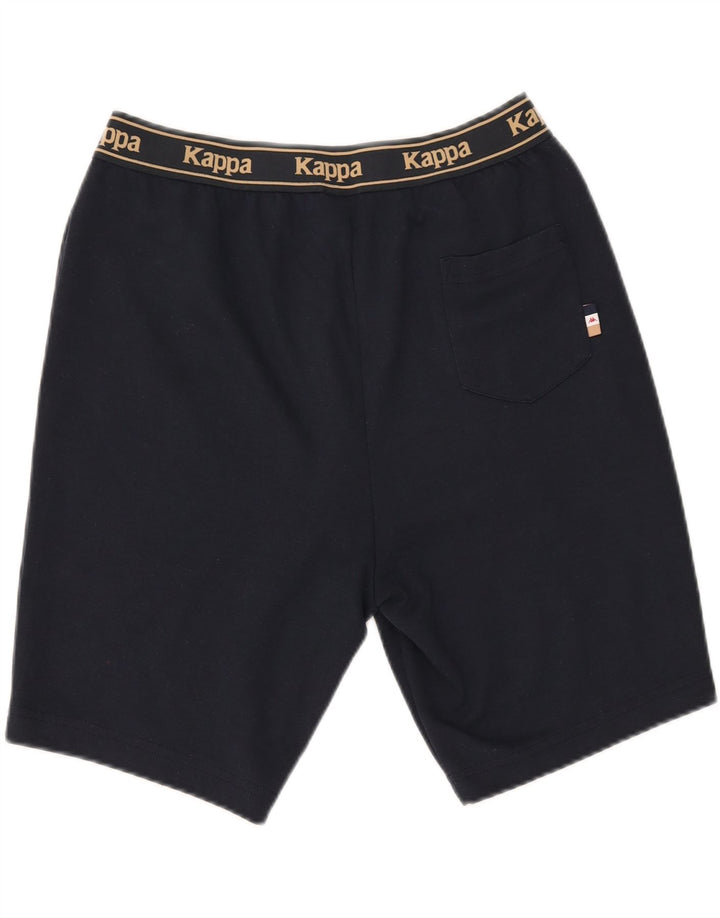 KAPPA Mens Graphic Sport Shorts Large  Navy Blue Polyester Vintage Kappa and Second-Hand Kappa from Messina Hembry 