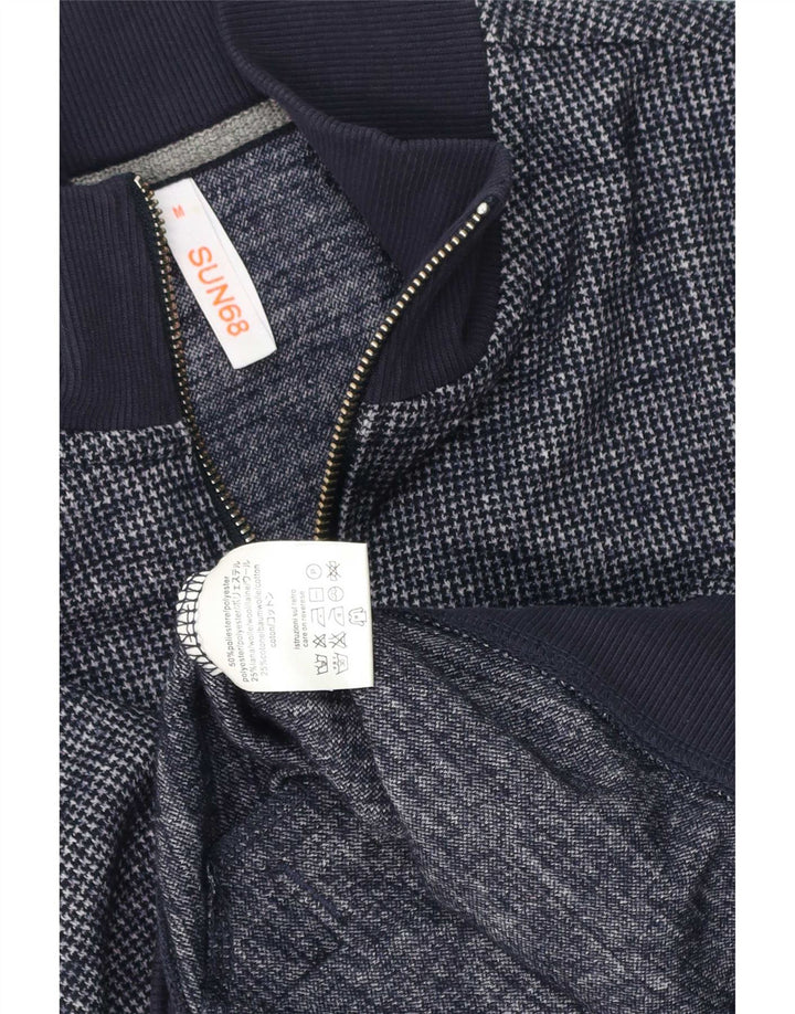 Pulover cardigan pentru bărbați Sun68 Poliester bleumarin mediu