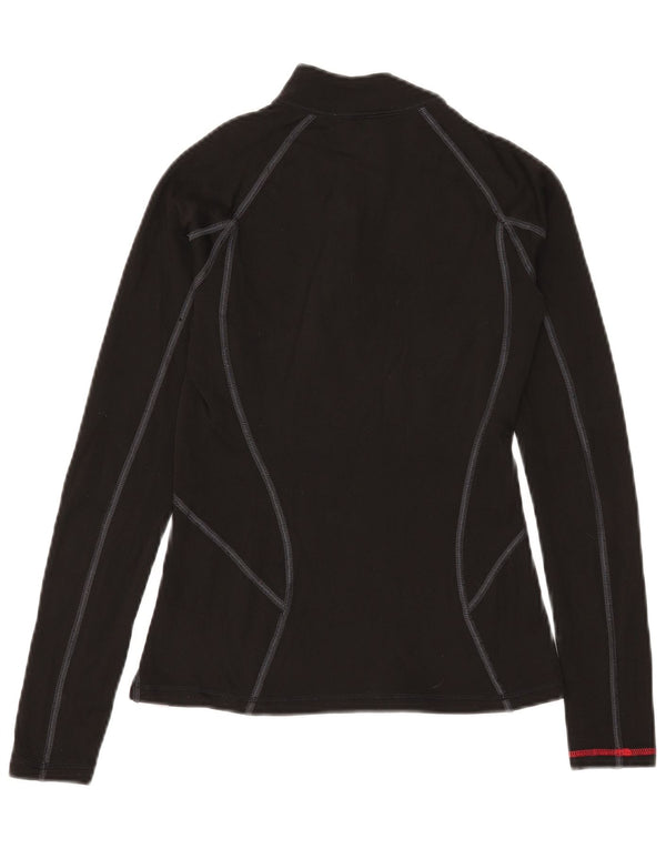 The North Face Womens Zip Neck Pullover Tracksuit Top UK 8 Small Black
