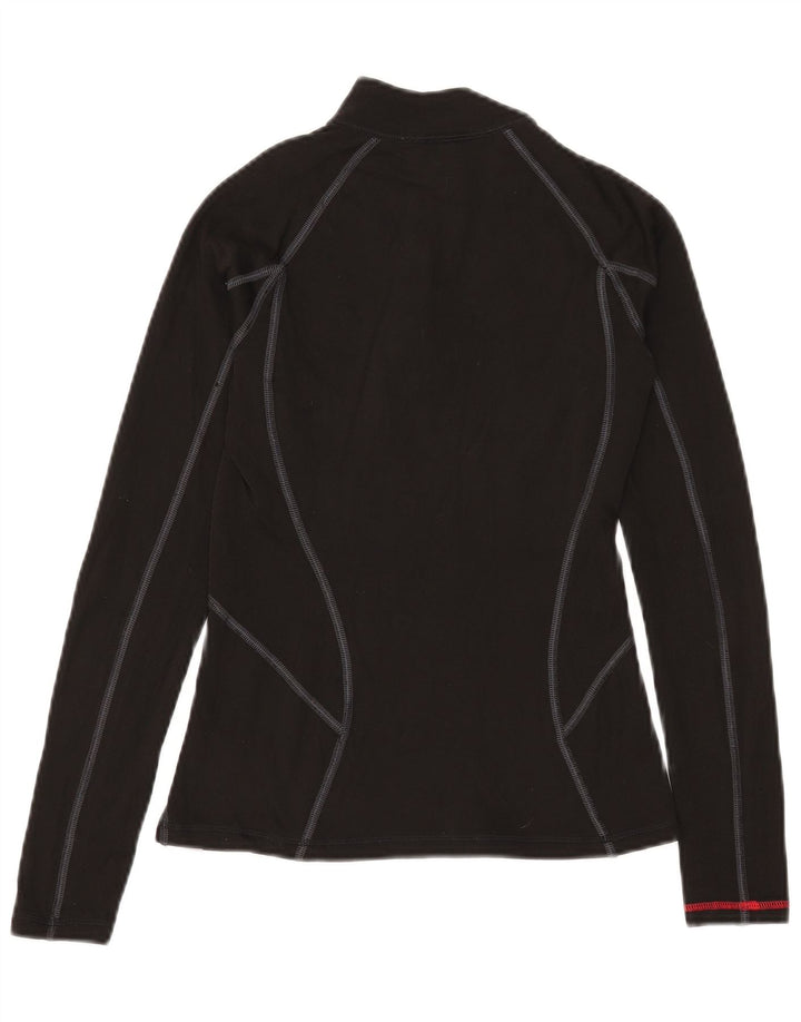 The North Face Womens Zip Neck Pullover Tracksuit Top UK 8 Small Black