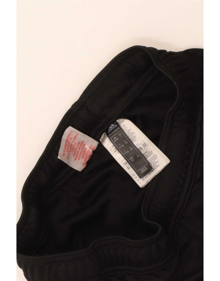 Adidas Boys Tracksuit Trousers 13-14 Years Black Polyester
