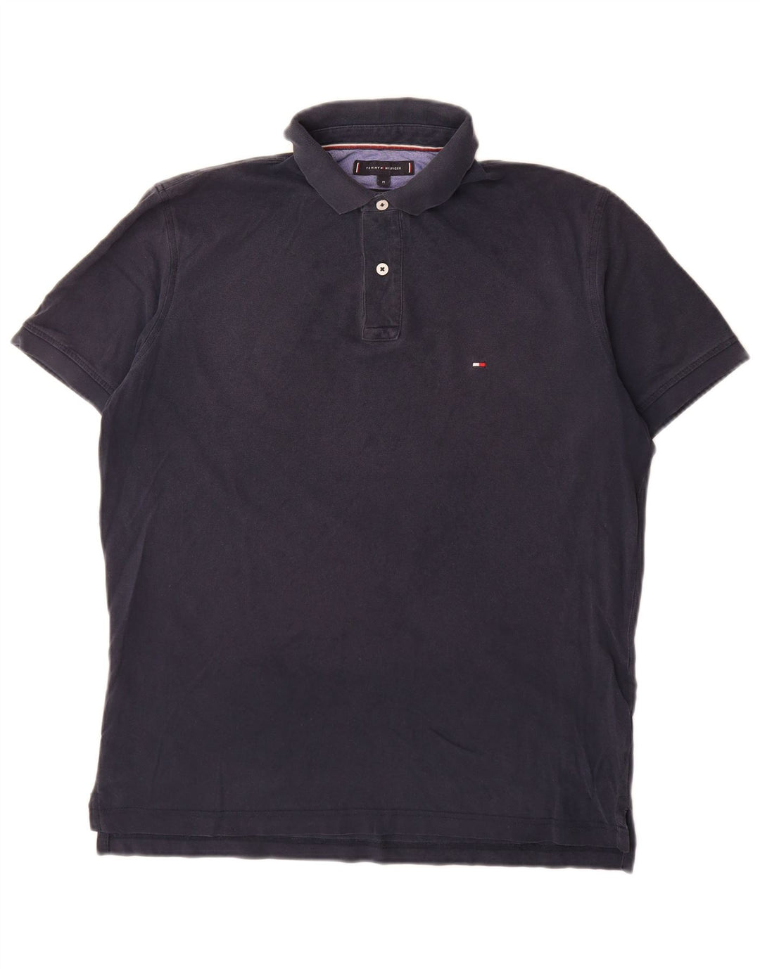 Tommy Hilfiger Mens Regular Fit Polo Shirt Medium Navy Blue